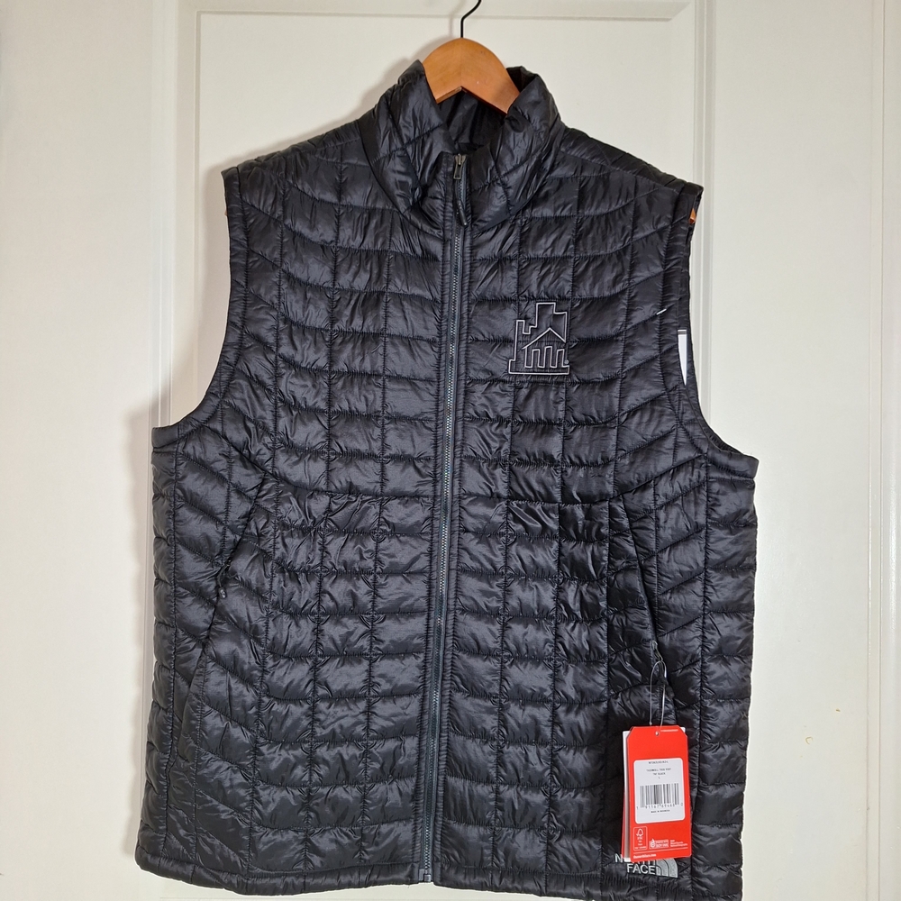NWT The North Face ThermoBall Eco Vest Men's Large Black Quilted Puffer Size L